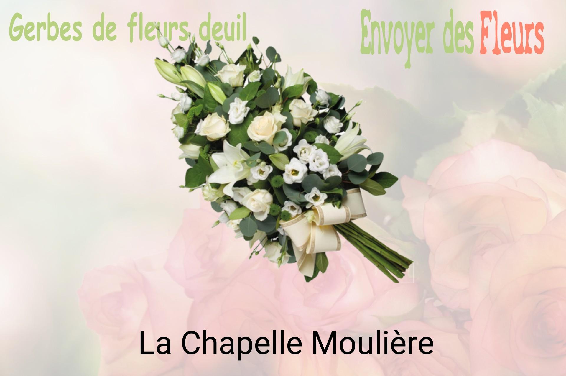 Gerbe de fleurs de deuil livrée à La Chapelle-Moulière